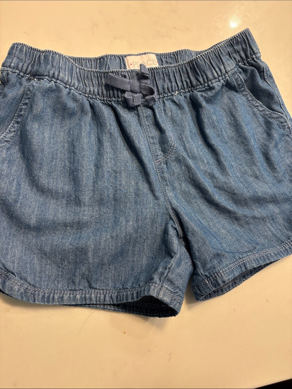 The Children's Place Light Blue Denim Pull-On Shorts
